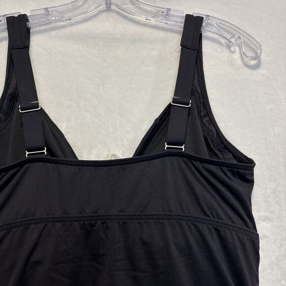 Lands' End Women's Size 8DD Underwire Bra Black Wrap Tankini Swimsuit Top Beach - Picture 7 of 15